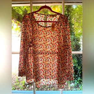 NWT Multi-Color Thin LOFT Blouse